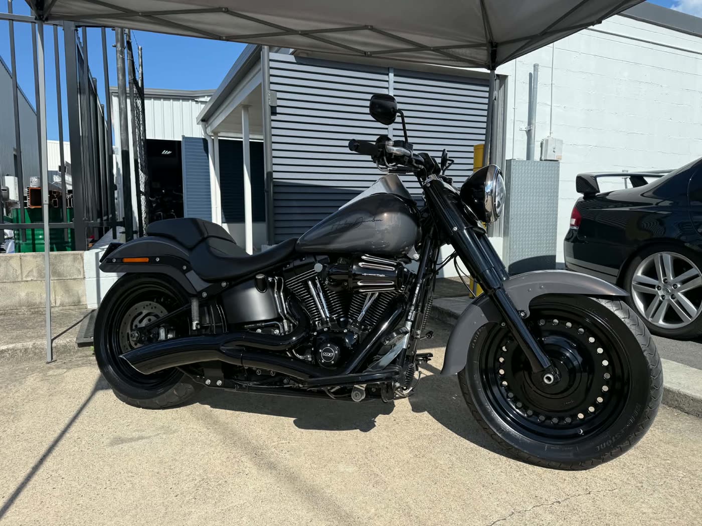 Matte black Harley